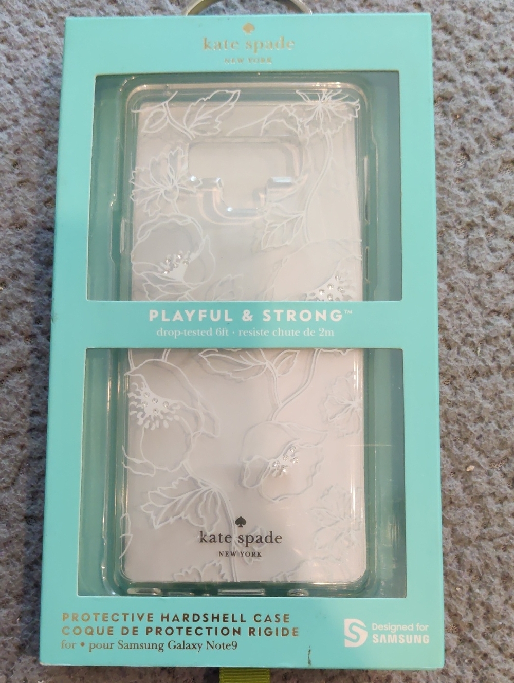 Kate Spade Clear White Floral Hardshell Phone Case - SAMSUNG GALAXY NOTE9